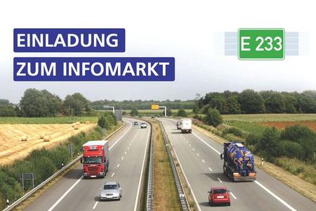 Image - Infomarkt zum Ausbau der Europastraße E 233 in Haselünne.